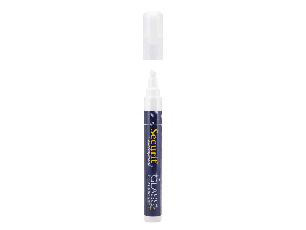 Securit vandfast kridtmarker  2-6mm hvid