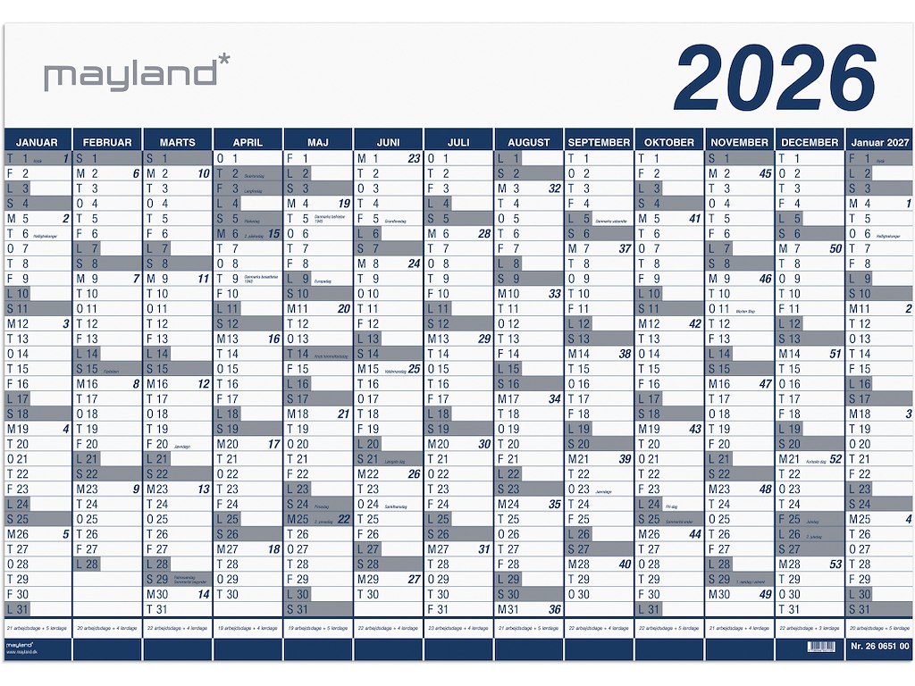 Mayland Kæmpekalender 2026 1x13 mdr.