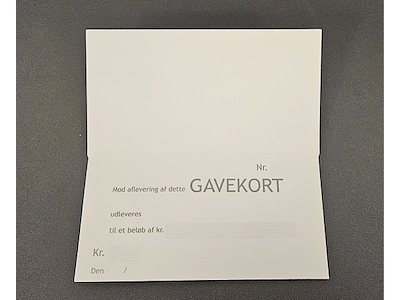 Gavekort gl. rosa