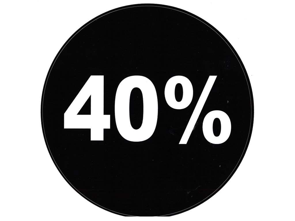 Etiketter ø 20cm 40% Sort