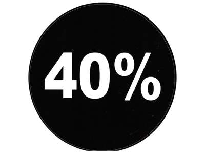 Etiketter ø 20cm 40% Sort