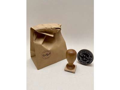 Block bottom bag Brown 18x12x29cm. 60 gr.