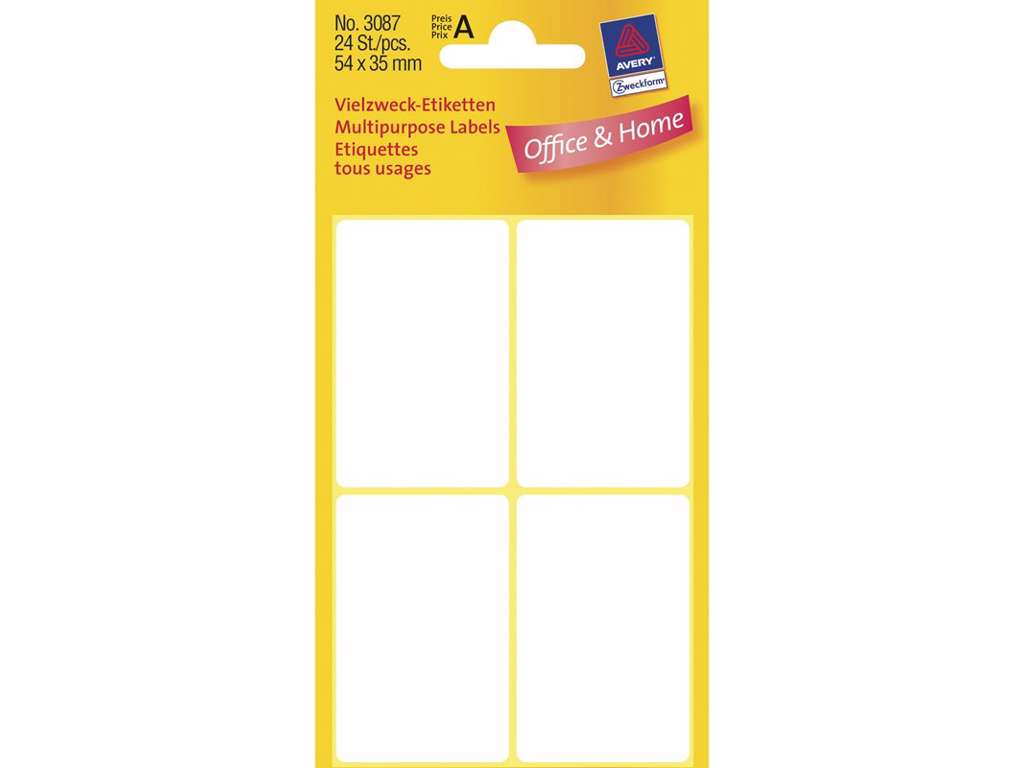 Avery 3087  etiket 54x35mm