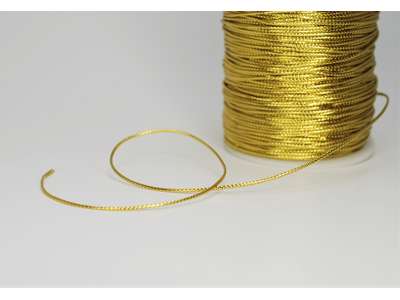 Cording bånd 1mm x200m Guld.