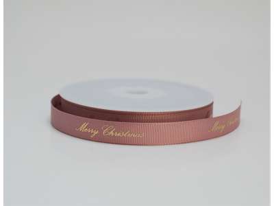 Gammelrosa farvet julebånd 13mm x 20 meter