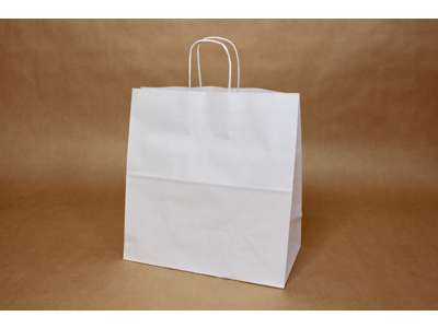 Bærepose hvid 25L - 32x17x35 cm. 80g