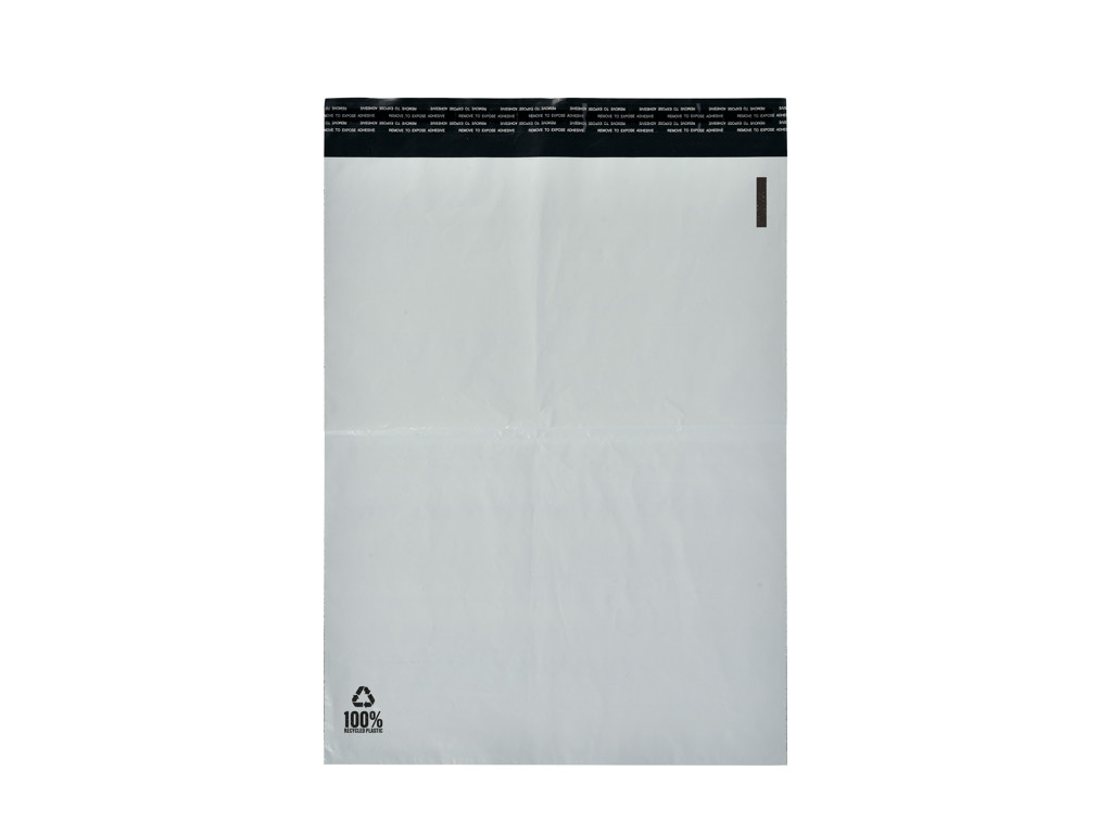 White/Grey shipping bag 34x42 cm - 100% Recycled - 100 pcs.
