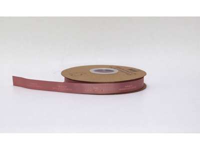 Recycled ribbon grooved 16mm old pink