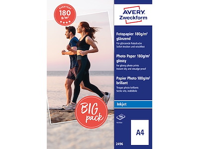 Avery 2496 Klassisk inkjetfotopapir, A4