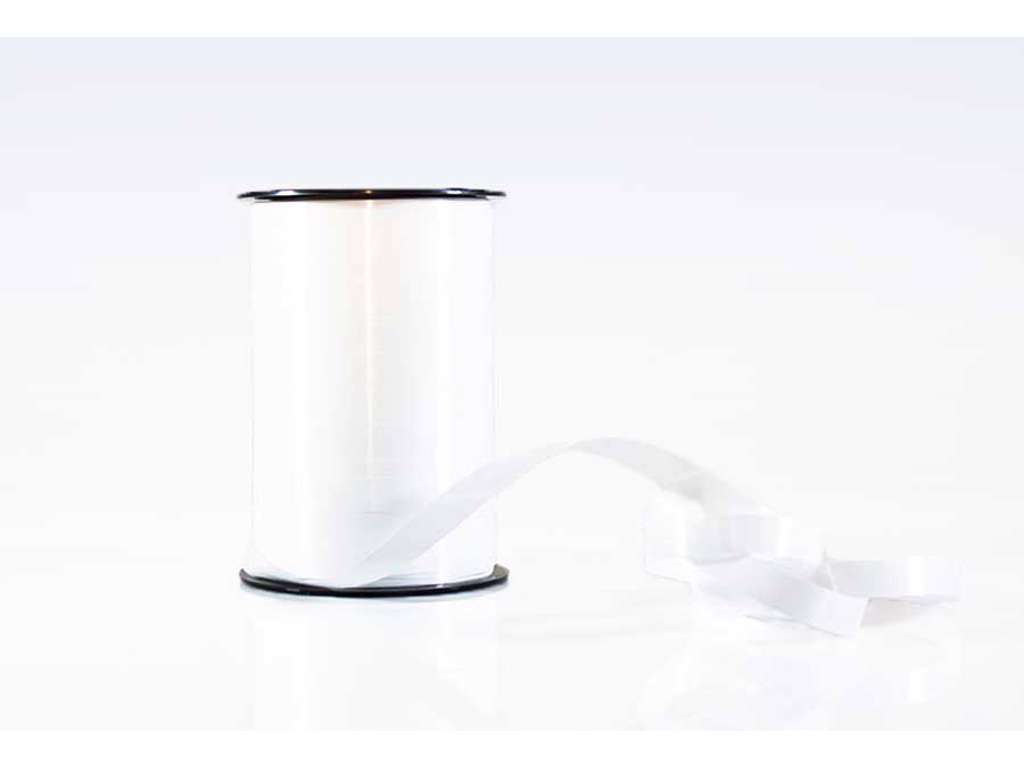 Gift ribbon poly 10 mm - White