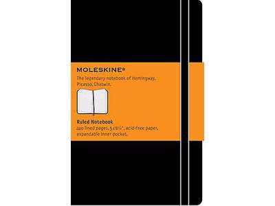 Moleskine Classic large sort, linjeret