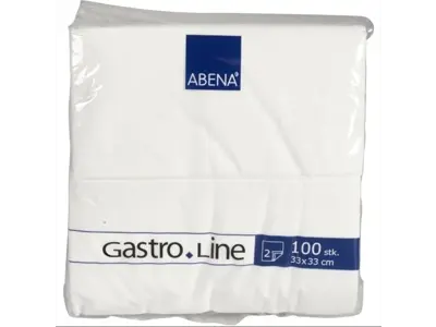 Servietter 2-lags 33x33 cm (2400 stk pr. ks.)