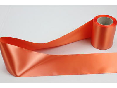 Wreath ribbon orange soft 75 mm x 25 meters