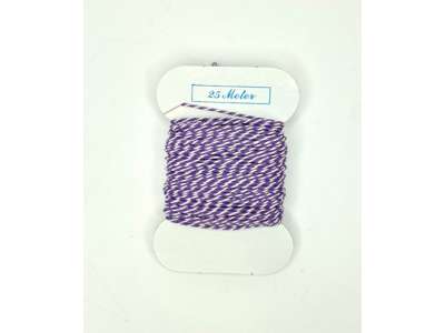 Cotton cord vnd. purple/white