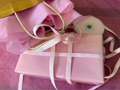 Baby ribbon pink 9mm x 20m