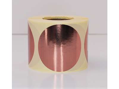 Label Ø63mm Metallic copper