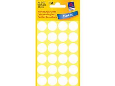 Labels in ps. Ø18mm white