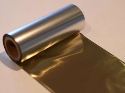 Gold foil for wreath ribbon 110mm x 50m